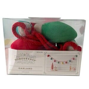 Wondershop at Target Velvet Christmas Light Bulb Garland Multicolor 6 Feet New!